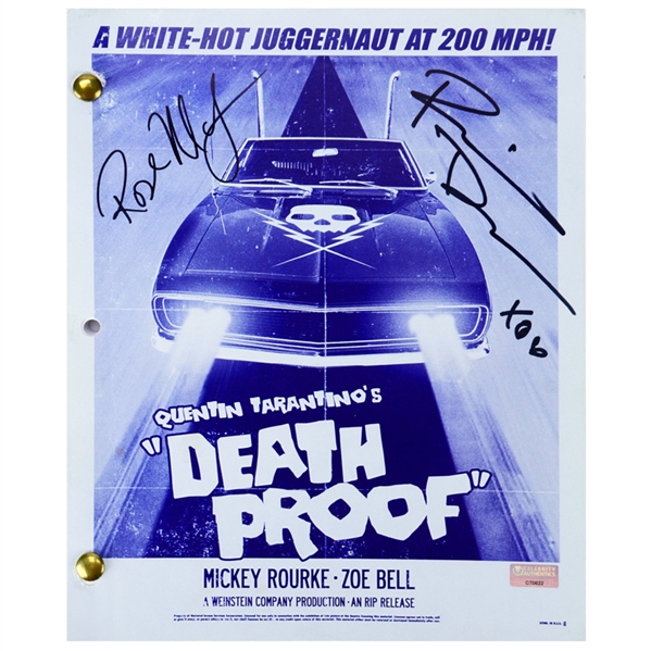 Rosario Dawson and Rose McGowan Autographed Original Death Proof Script