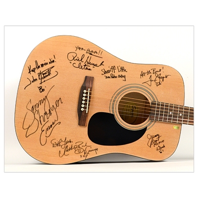 Dukes of Hazzard Cast Autographed Fender Squier Acoustic Guitar
