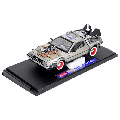 Michael J. Fox Autographed Back to the Future III 1:18 Scale Die-Cast DeLorean