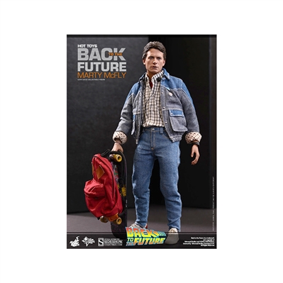 Michael J. Fox, Christopher Lloyd, Back to the Future Cast Autographed Hot Toys Marty McFly 1/6 Figure