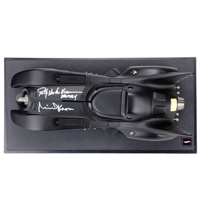 Michael Keaton & Billy Dee Williams Autographed 1989 Batman 1:18 Scale Die-Cast Batmobile