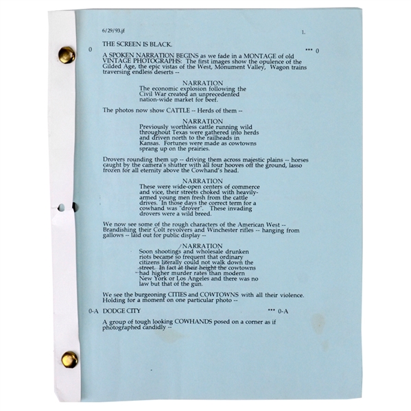 Val Kilmer Personal Tombstone June 29, 1993 Draft Blue Script 