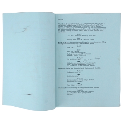 Val Kilmer Personal Tombstone June 29, 1993 Draft Blue Script 