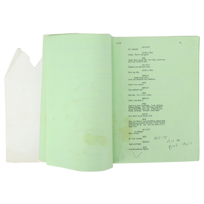 Val Kilmer Personal Tombstone July 2, 1993 Sixth Draft Green Script 