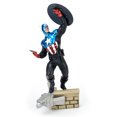 Sebastian Stan Autographed Sideshow Captain America James Bucky Barnes Premium Format 25.5" Statue with Bucky Inscription