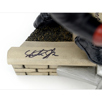 Sebastian Stan Autographed Sideshow Captain America James Bucky Barnes Premium Format 25.5 Statue with Bucky Inscription