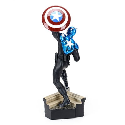 Sebastian Stan Autographed Sideshow Captain America James Bucky Barnes Premium Format 25.5 Statue with Bucky Inscription