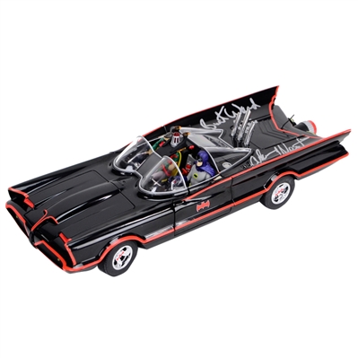 Adam West and Burt Ward Autographed Mattel Elite Version 1966 Batman 1:18 Scale Die-Cast Batmobile