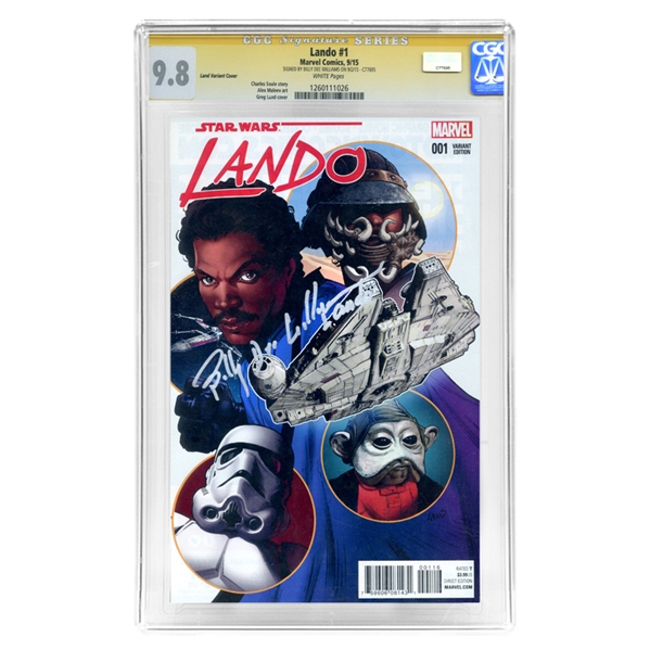 Billy Dee Williams Autographed Lando #1 CGC SS 9.8 Mint with Greg Land Variant Cover