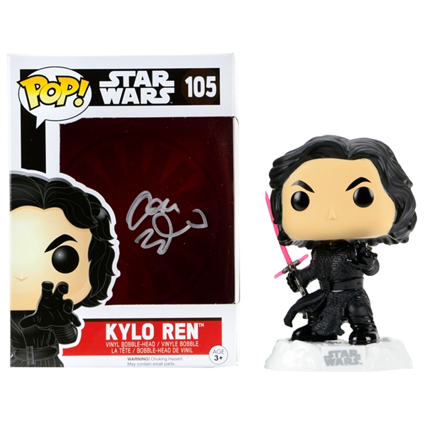 Adam Driver Autographed Star Wars Kylo Ren POP Vinyl 105