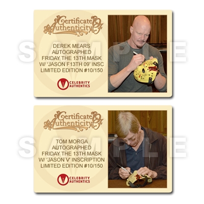 Friday the 13th Jason Voorhees Cast Autographed Series 2 Rare Variant Mask with Display Case
