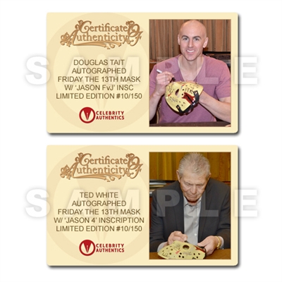 Friday the 13th Jason Voorhees Cast Autographed Series 2 Rare Variant Mask with Display Case