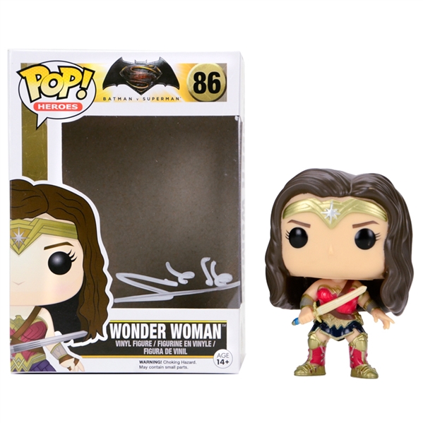Gal Gadot Autographed Batman vs Superman Dawn of Justice Wonder Woman POP Vinyl 86