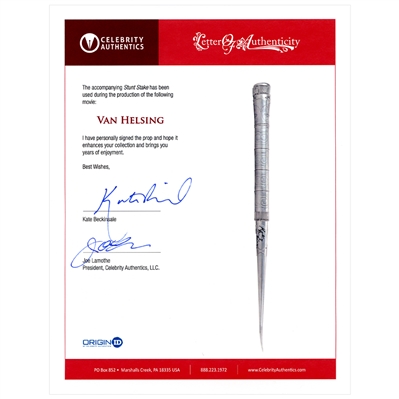 Kate Beckinsale Autographed 2004 Van Helsing Silver Vampire Production Stake