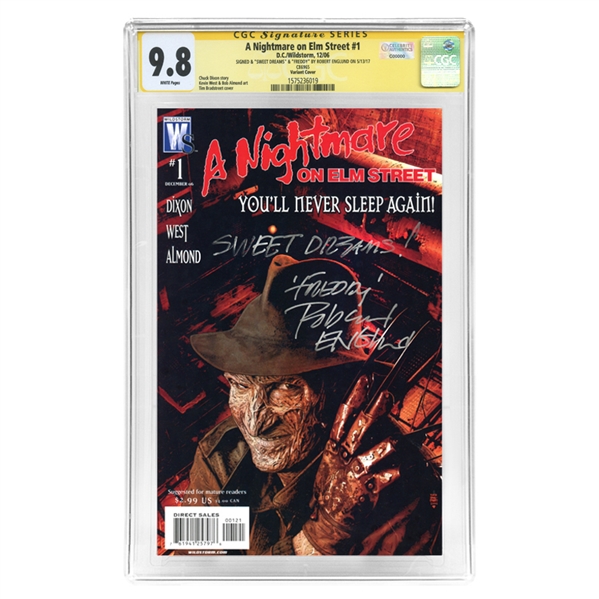Robert Englund Autographed A Nightmare On Elm Street #1 CGC SS 9.8 Mint with Sweet Dreams - Freddy Inscription!