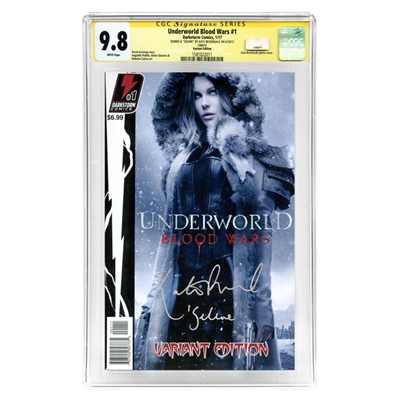 Kate Beckinsale Autographed Blood Wars #1 CGC 9.8 SS Mint with Rare Photo Variant Cover and Selene Inscription