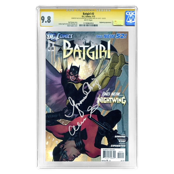 Yvonne Craig & Alicia Silverstone Autographed Batgirl #3 CGC SS 9.8 Mint