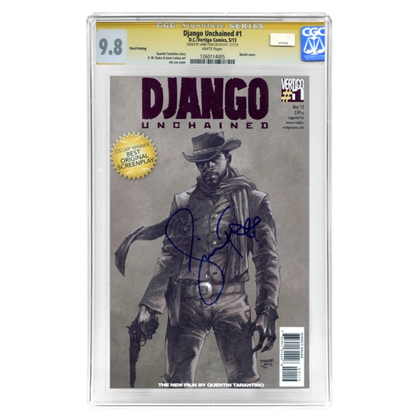 Jamie Foxx Autographed Django Unchained #1 CGC SS 9.8 Mint with Rare Foxx Variant Sketch Cover