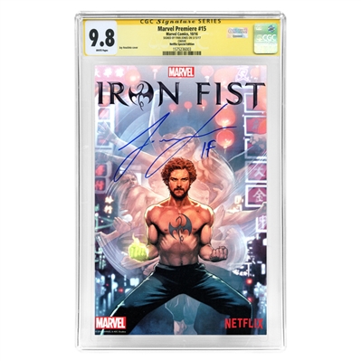 Finn Jones Autographed Marvel Premiere #15 CGC SS 9.8 Mint Rare Iron Fist Netflix Special Edition Variant Cover