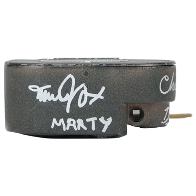 Michael J. Fox and Christopher Lloyd Autographed 1985 Back to The Future Screen Used Vintage Revere Camera Prop