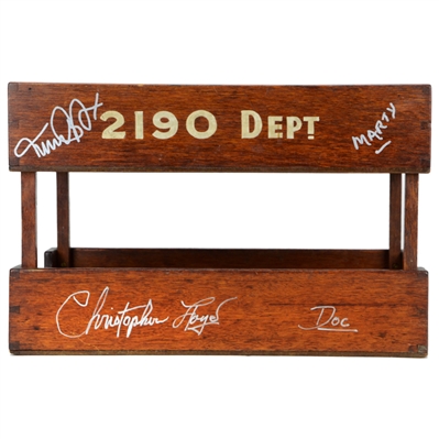 Michael J. Fox & Christopher Lloyd Autographed 1985 Back to The Future Screen Used Letter Box Prop