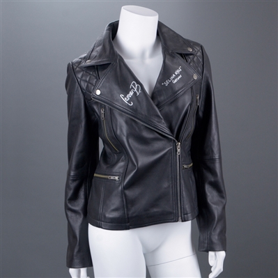 Camren Bicondova Autographed Replica Gotham Selina Kyle Leather Jacket with Inscription