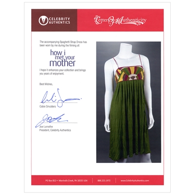 Cobie Smulders How I Met Your Mother Robin Scherbatsky Screen Worn Catherine Malandrino Spaghetti Strap Dress