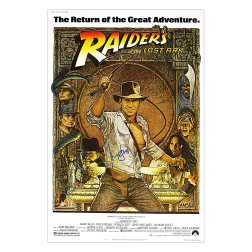 Harrison Ford Autographed Indiana Jones Raiders of the Lost Ark 26x38 Movie Poster