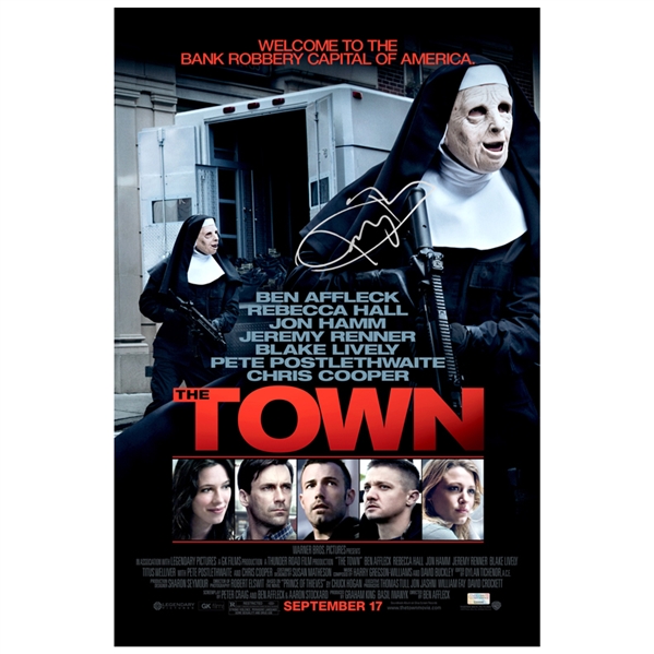 Jeremy Renner Autographed 16x24 The Town Poster