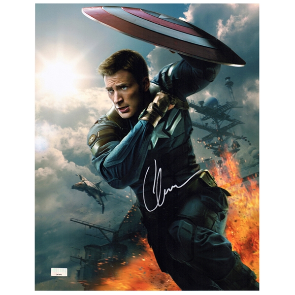 Chris Evans Autographed Captain America 11x14 Winter Soldier Photo