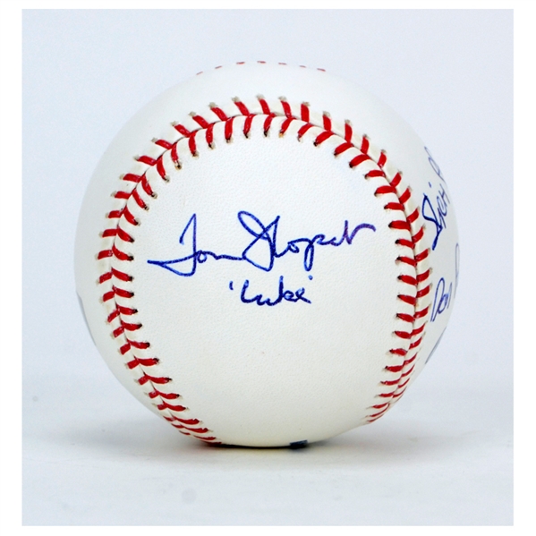 Tom Wopat and Don Pedro Colley Autographed MLB Baseball