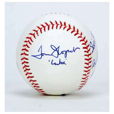 Tom Wopat and Don Pedro Colley Autographed MLB Baseball