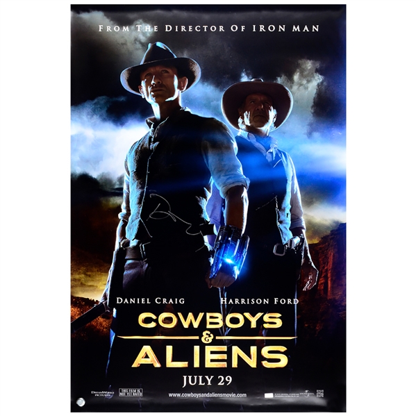 Daniel Craig Autographed Cowboys & Aliens Original 27x40 Double-Sided Movie Poster