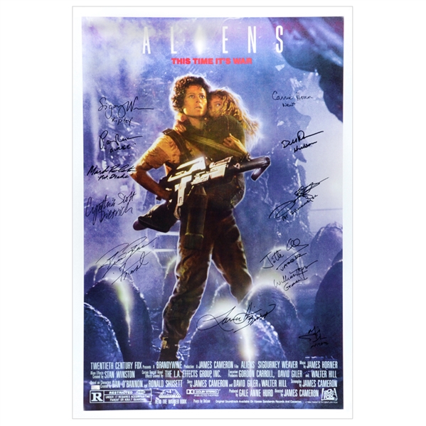 Aliens Cast Autographed 27x40 Aliens Movie Poster