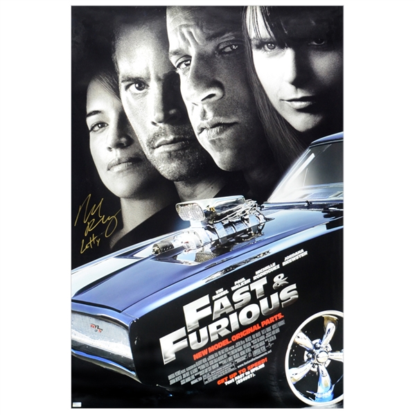 Michelle Rodriguez Autographed 27x40 Fast and Furious Poster
