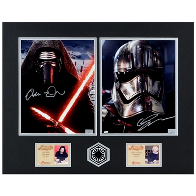 Adam Driver and Gwendoline Christie Autographed and Framed First Order 8x10 Photos