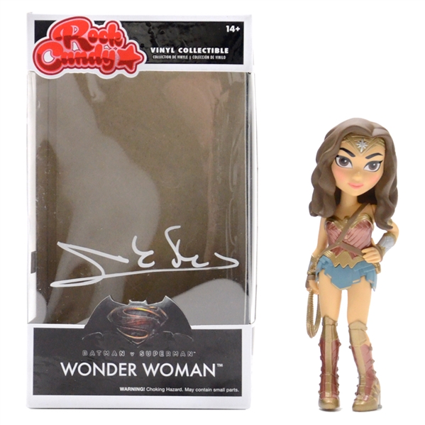 Gal Gadot Autographed Batman v Superman Wonder Woman Funko POP Rock Candy Figure