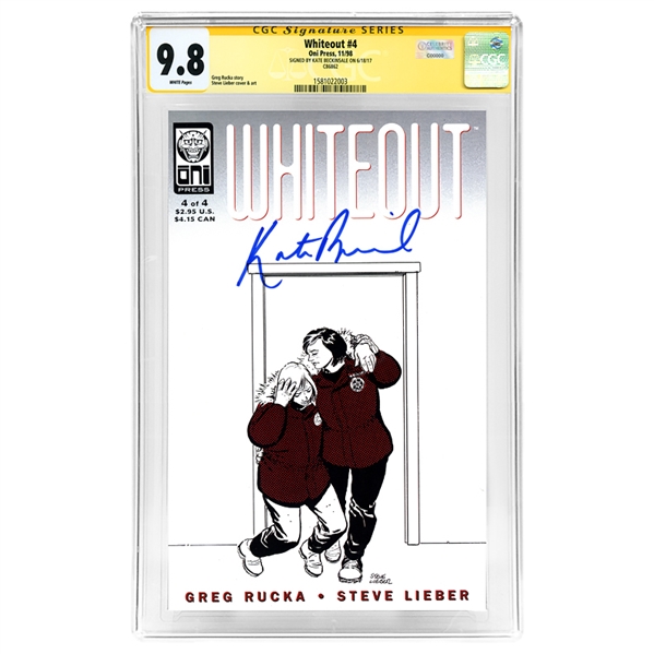 Kate Beckinsale Autographed Whiteout #4 CGC SS 9.8 Comic
