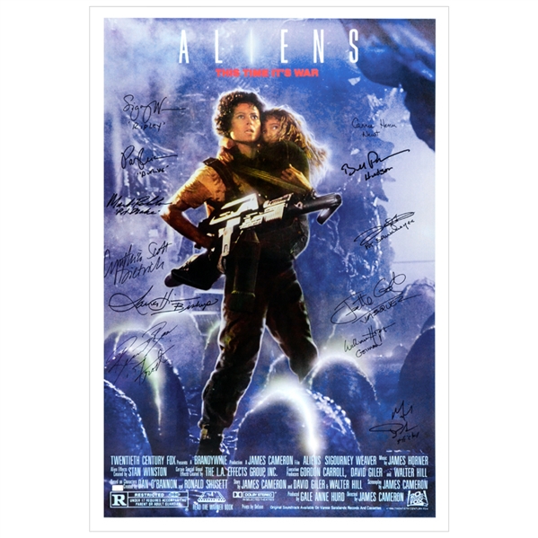 Aliens Cast Autographed Aliens 27x40 Movie Poster