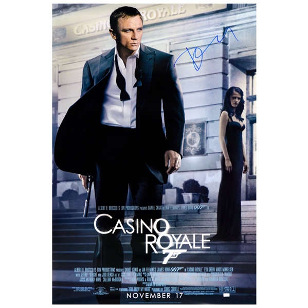 Daniel Craig Autographed James Bond 27x40 Casino Royale Double-Sided Movie Poster