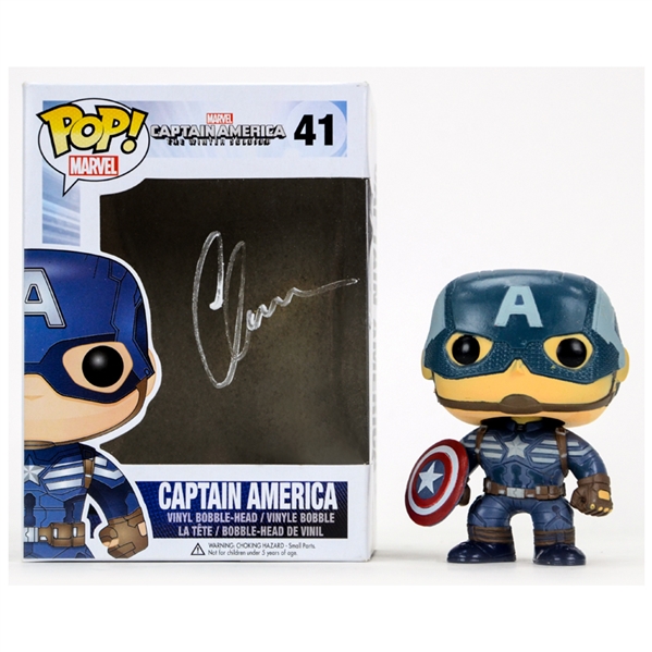 Chris Evans Autographed Captain America Winter Soldier Pop Vinyl Figure