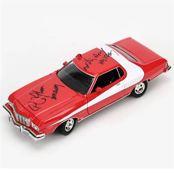 David Soul and Paul Michael Glaser Autographed Starsky & Hutch 1:18 Scale Die-Cast Torino