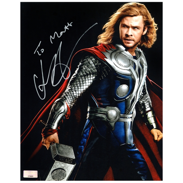 Chris Hemsworth Autographed The Avengers 8×10 Thor Photo