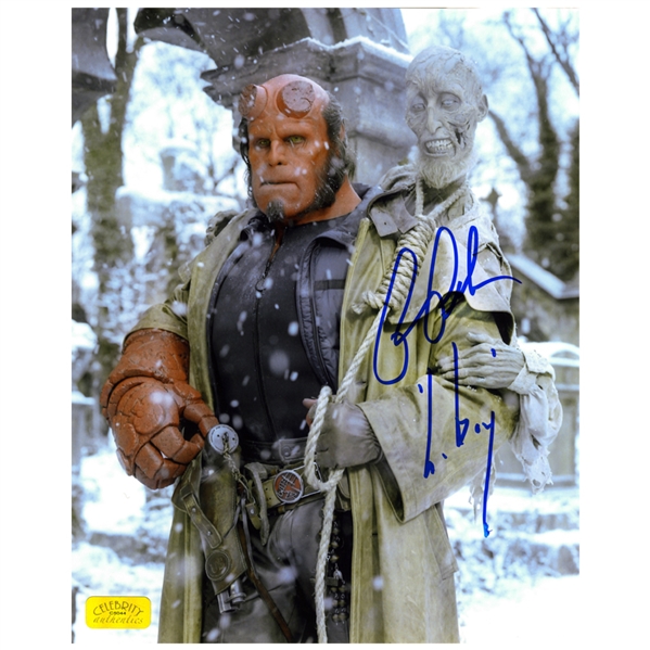 Ron Perlman Autographed Hellboy Graveyard 8x10 Scene Photo