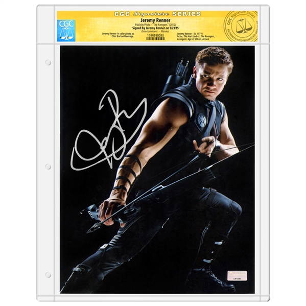Jeremy Renner Autographed Hawkeye CGC Signature Series 8x10 Photo