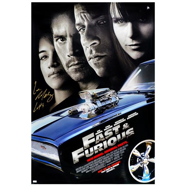 Michelle Rodriguez Autographed Fast and Furious 27x40 Movie Poster