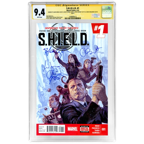 Clark Gregg, Cobie Smulders, Chloe Bennet and Hayley Atwell Autographed SHIELD #1 CGC Signature Series 9.4 Comic