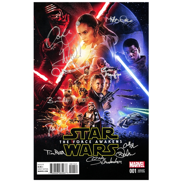 Star Wars: The Force Awakens Cast Signed #001 Adam Driver, Gwendoline Christie, Mark Hamill*