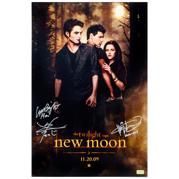 Christopher Heyerdahl, Alex Meraz and Cameron Bright Autographed Twilight: New Moon 16×24 Movie Poster