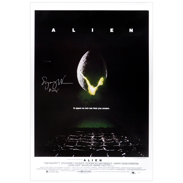 Sigourney Weaver Autographed Alien 27x40 Classic Movie Poster